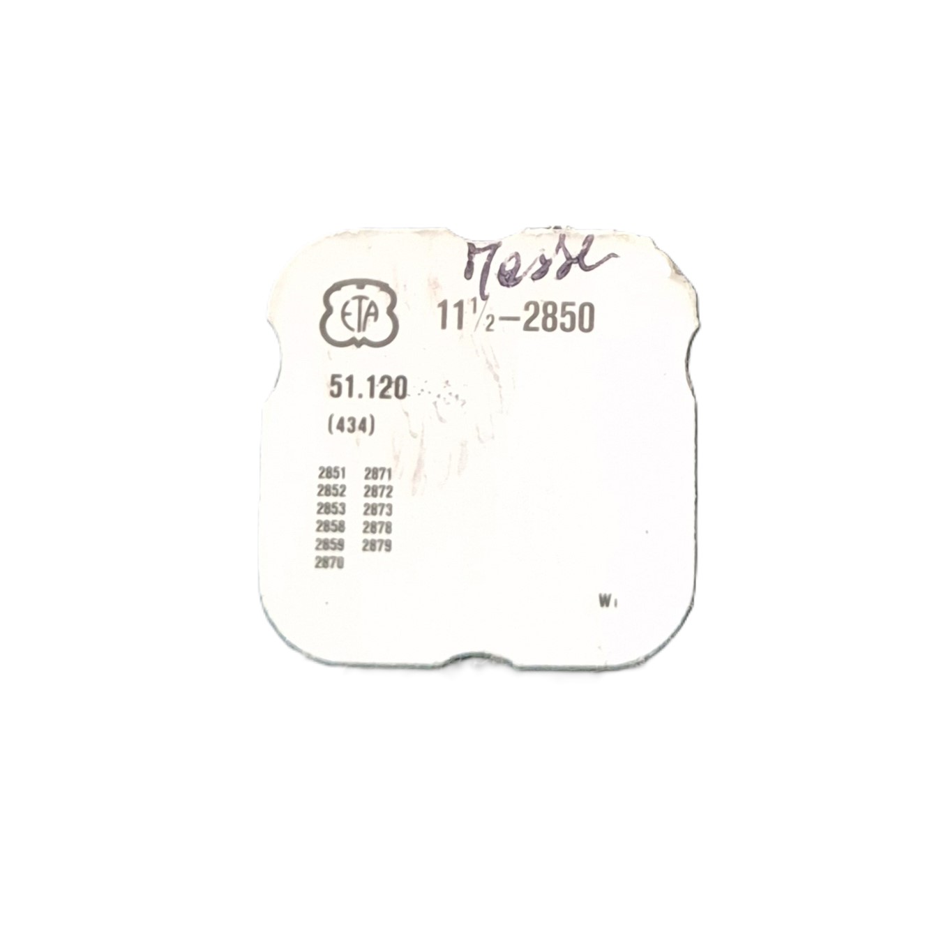 ressort de cliquet pour montre ETA 2850