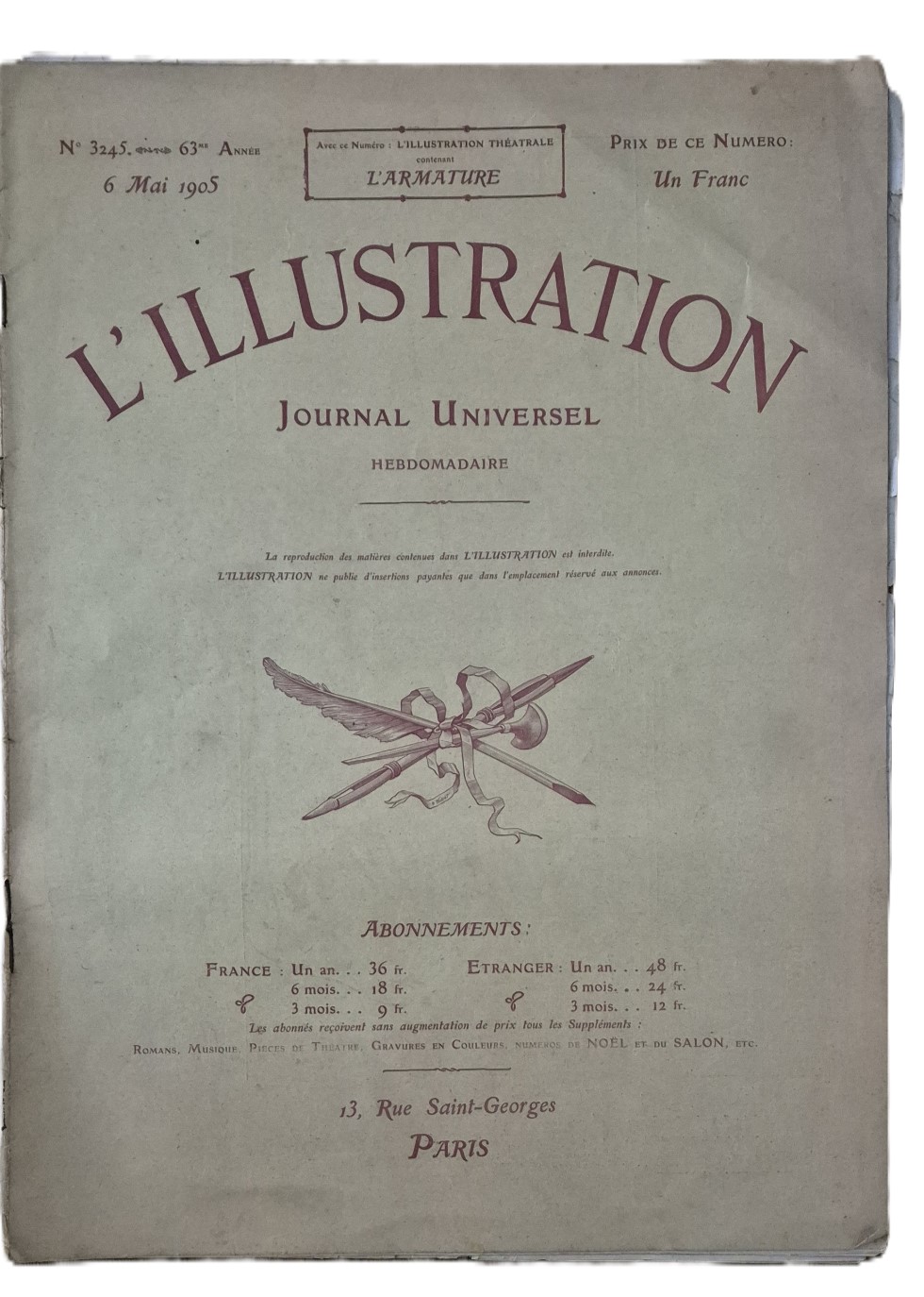 journal universel l'illustration 1905