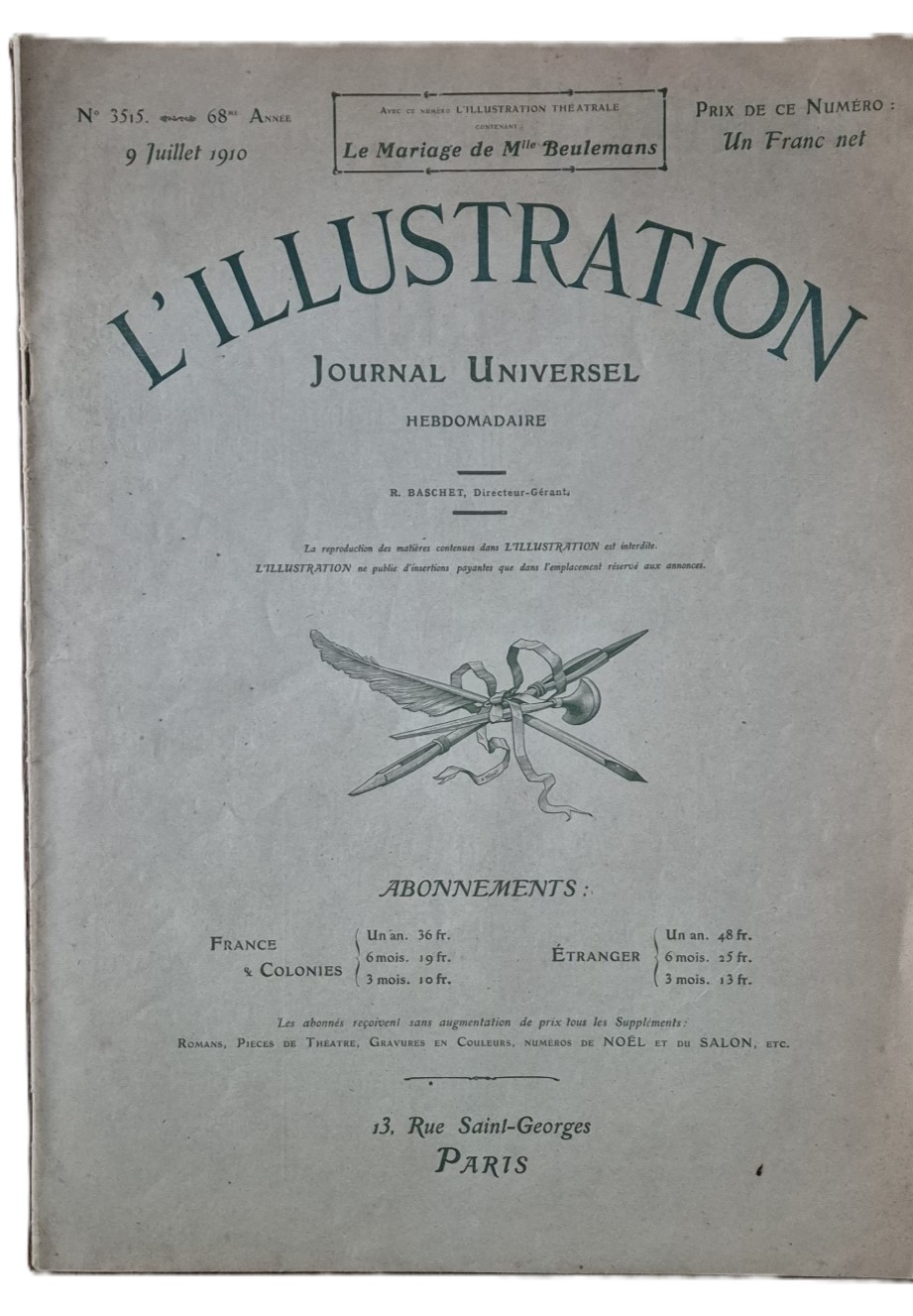 L'illustration journal universel hebdomadaire 1910