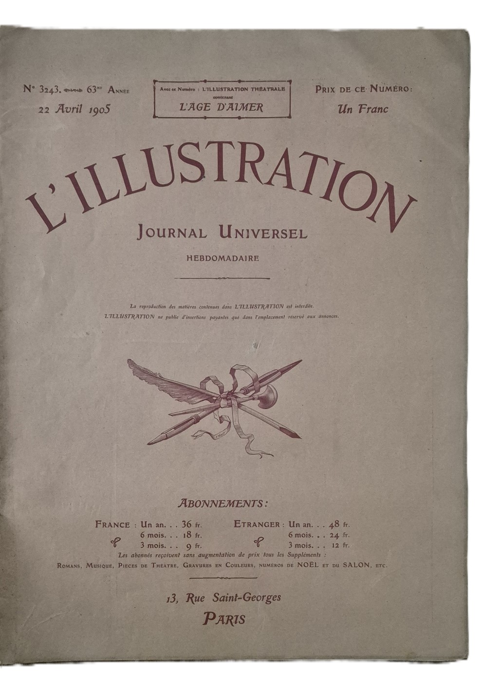 journal universel l'illustration 1905