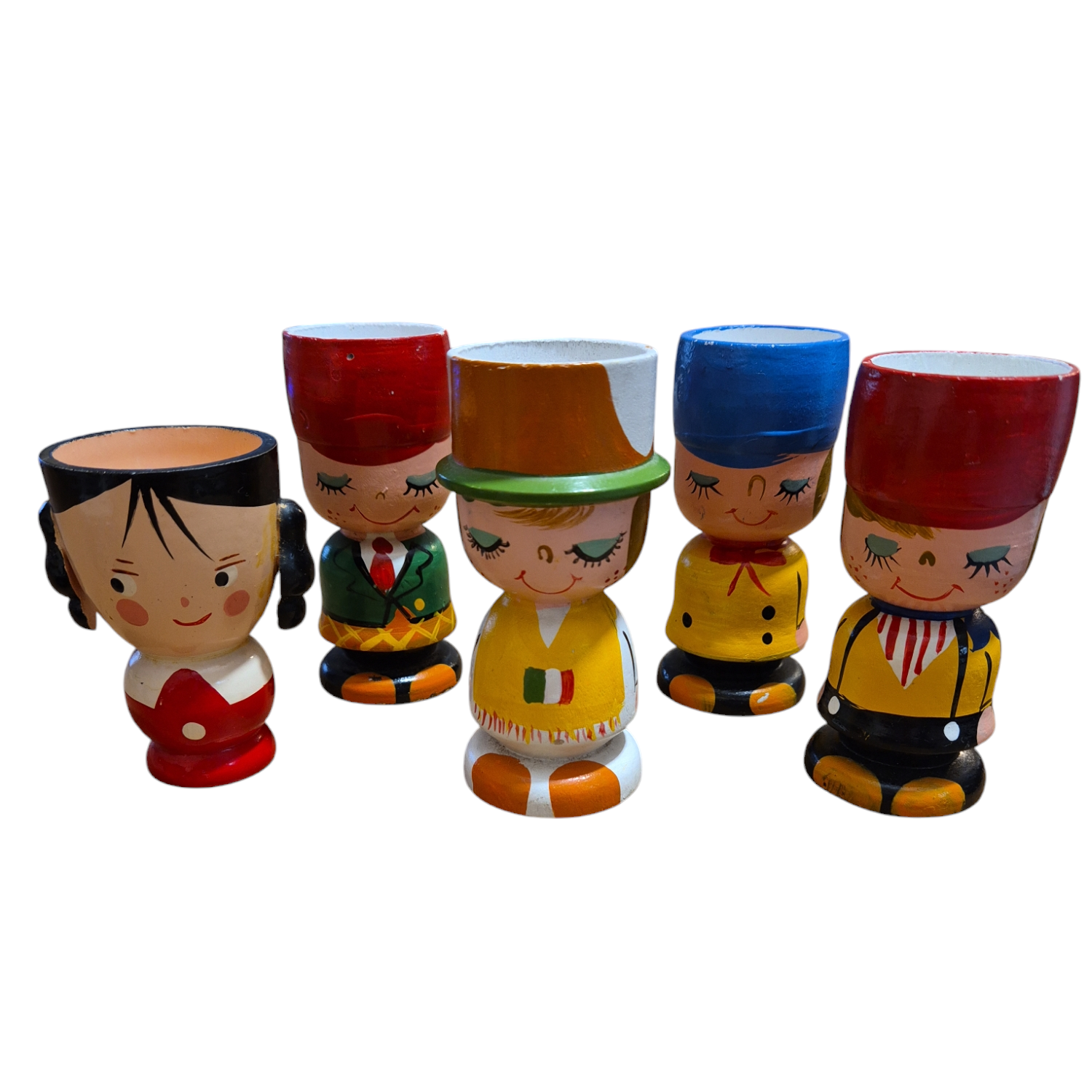 coquetier vintage en bois collection Sévi ITALIE