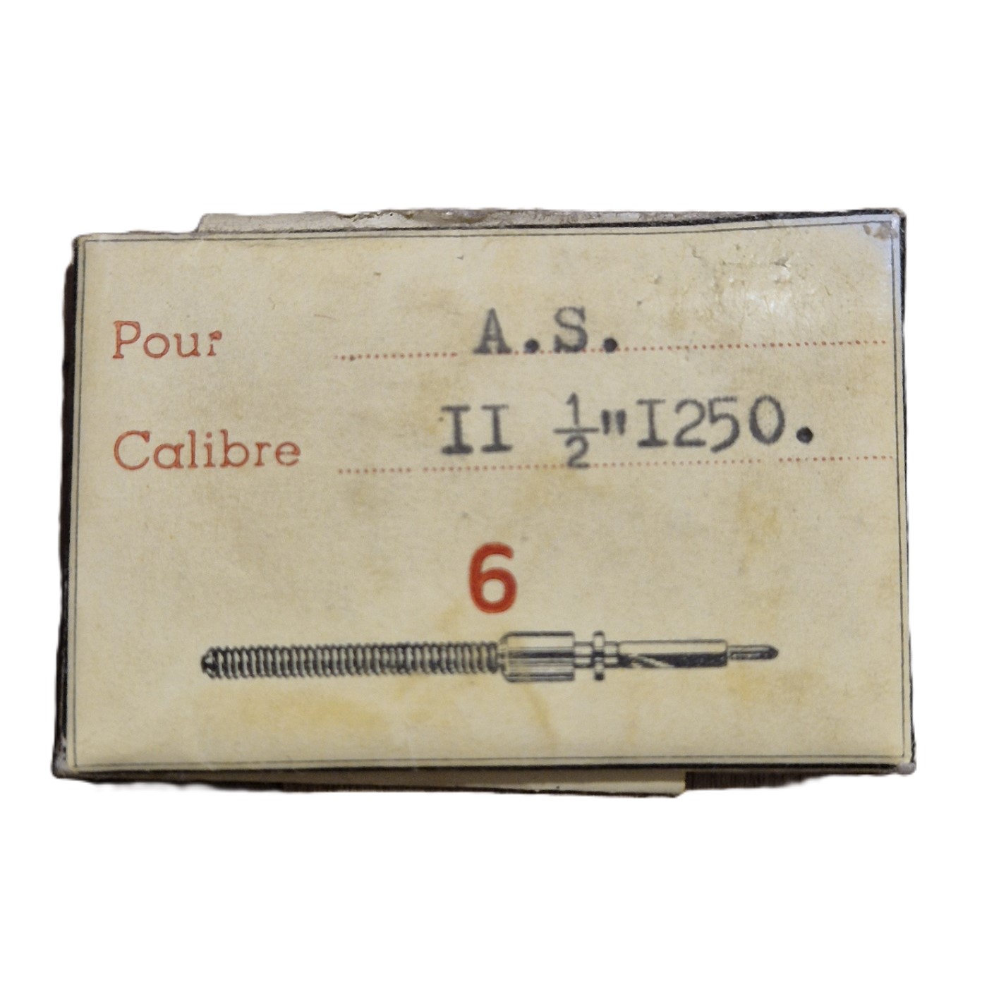 tige de remontoir pour mouvement AS 1250 part 401