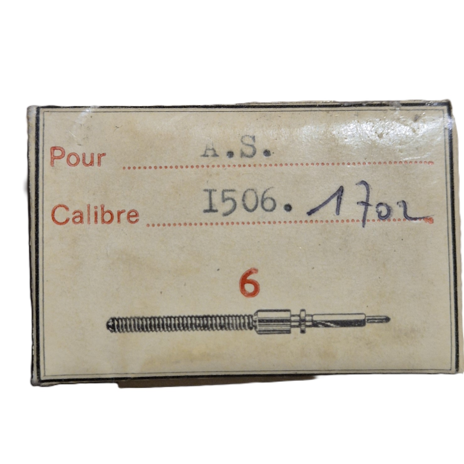 tige de remontoir pour mouvement AS 1506 et 1702 part 401